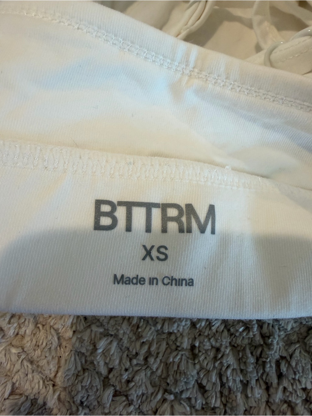 Bttrm White Strappy Sports Bra Xs Adjustable Strap Activewear — image 5 of 6